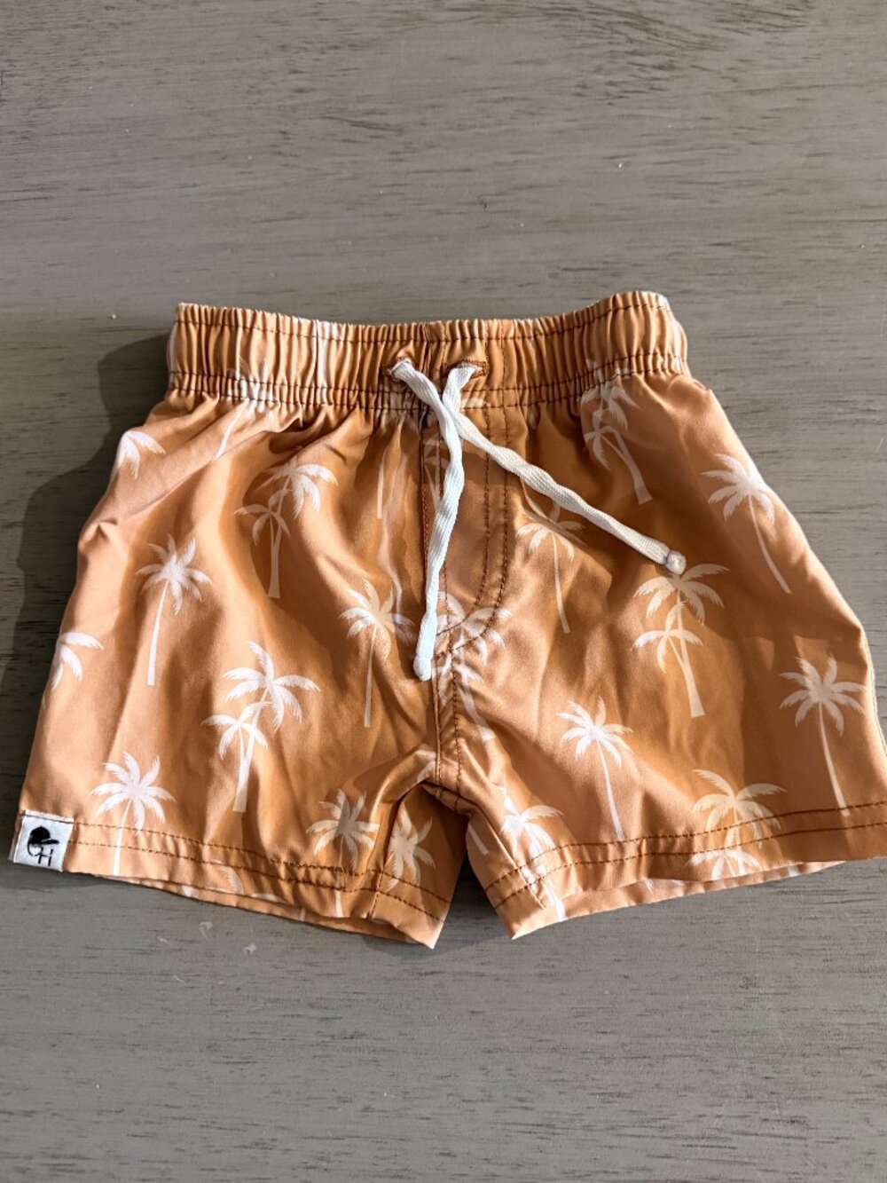 Neutral Palm Hybrid Swim Trunks